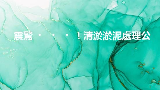 震驚！清淤淤泥處理公司哪家強？在線等，挺急的！